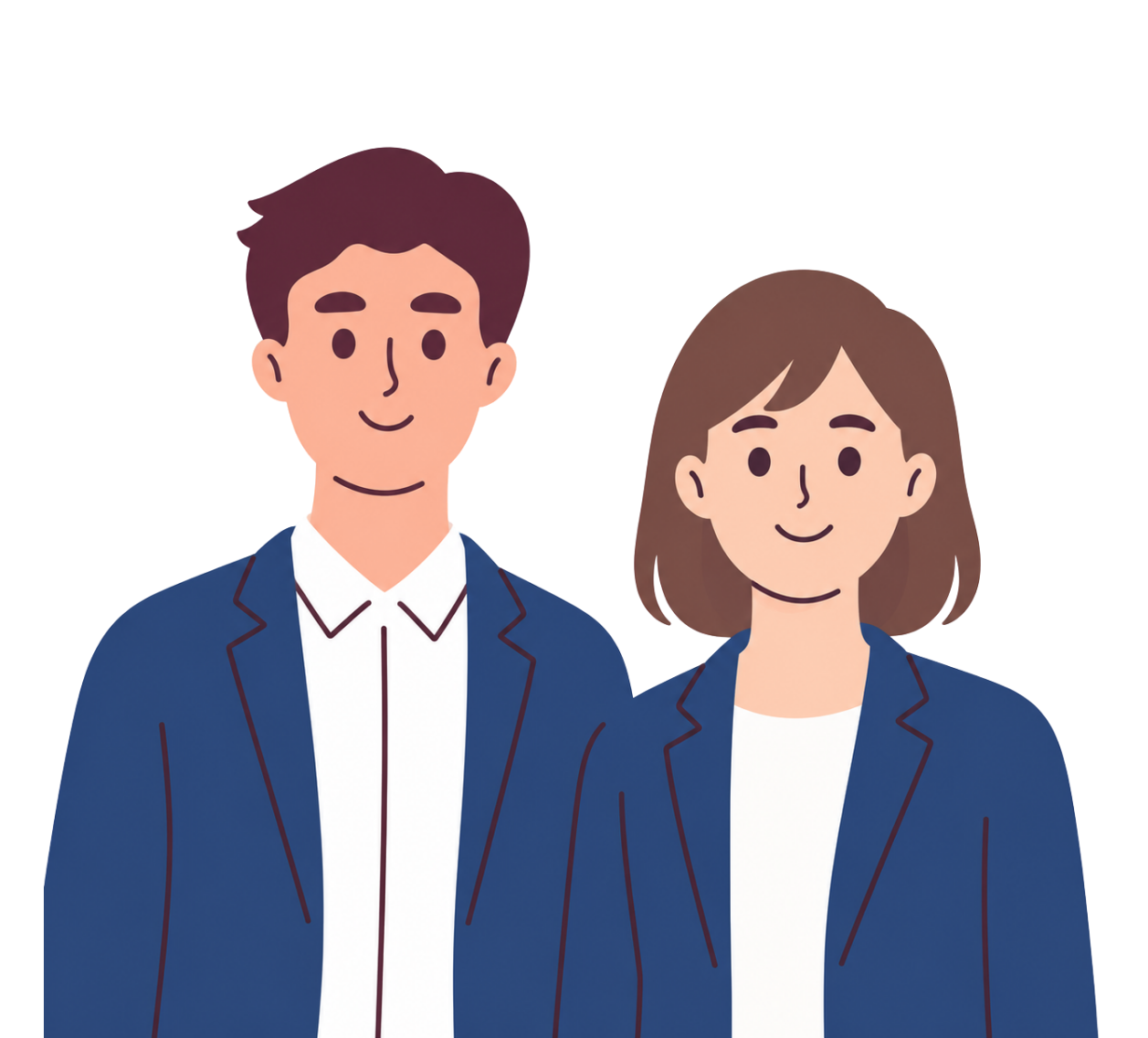 退職代行で笑顔になった男女